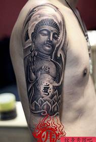 armare una popolare statua in pietra fredda del modello di tatuaggio del Buddha