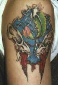 I-Leter Colour Indian Amuletsocket Tattoo picture