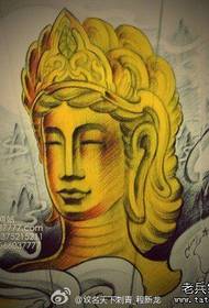 a popular Guanyin bronze statue tattoo