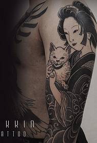 patró de tatuatge de geisha boom