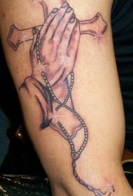 Ekpe Rosary na Cross Tattoo