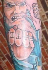 нога бијесан Исусов тетоважа узорак тетоважа
