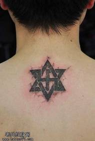 aizmugures firmas sašķelts sešstaru zvaigznes tetovējums