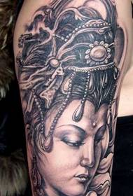 Guanyin Tattoo Pattern 157744 - kompletní zadní tetování Buddha