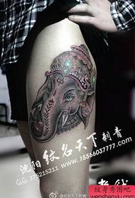 ragazza gambe Populare classica elefante dio mudellu di tatuaggi