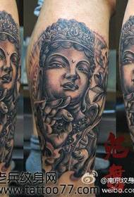 hanka klasikoa Guanyin Buddha tatuaje eredua