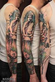 pola tattoo tatu abstrak Buddha