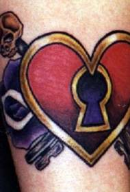 Lábszínű szerelem és a kulcslyuk tetoválás mintája