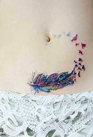 Pattern ng tattoo ng feather feather