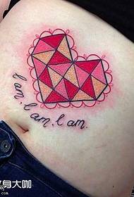 Derék szív tetoválás minta