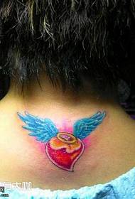 Patrón de tatuaje de ás de amor
