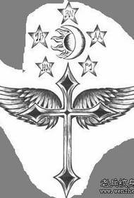 2011 latest tattoo pattern cross wings tattoo pattern