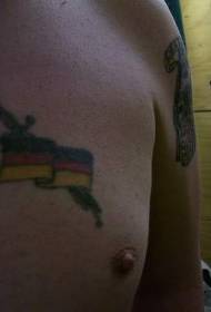 Bratach na Danmhairge agus patrún tattoo miodóg