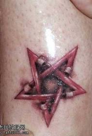 modeli tatuazh i pentagramit në këmbë