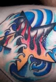 Seuns arms geverf waterverf skets kreatiewe literêre pragtige sterre tatoeëermerke