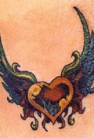 Назад цвят любов крила татуировка снимки