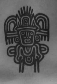Wzór tatuażu sztuki plemiennej Azteków