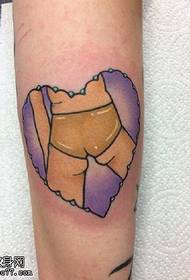 Európai és amerikai stílusú vicces szív alakú tetoválás minta