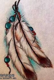 Pattern ng tattoo ng feather ng Manuscript