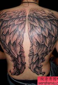 krásne plné zadné krídla tetovanie vzor