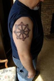 Grande ruota della vita Rotonda di tatuaggi religiosi