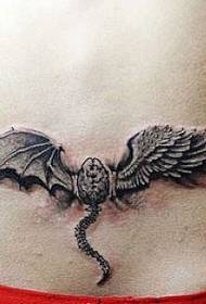 wing tattoo pattern: waist wing tattoo pattern
