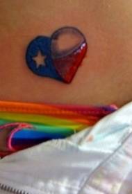 Barva trebuha ljubezen s pasiranim vzorcem tatoo