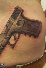 Modello tatuaggio pistola addominale