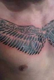disegno del tatuaggio ala del torace