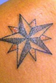 Klasszikus voyager csillag tetoválás minta