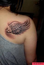 Wings Tattoo Muster: Back Wings Tattoo Muster Tattoo Bild