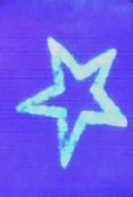 Patró fluorescent del tatuatge de Pentagram