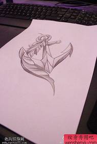 Anchor feather tattoo manuscript works
