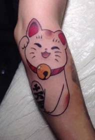 ງາມຫຼາຍຊຸດຂອງການອອກແບບ tattoo cat ຂະ ໜາດ ນ້ອຍທີ່ໂຊກດີ