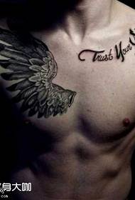 Mellkasi szárny tetoválás minta