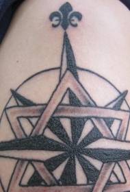 Rameno dodatek židovský symbol tetování vzor
