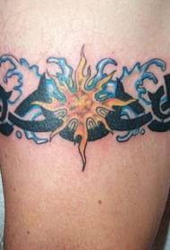 Arm Sun Tribal Totem náramok tetovanie vzor
