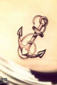 Vita piccola piccola ancora modello del tatuaggio dell'ancora