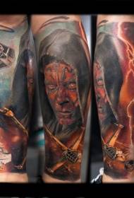Legвезда во боја на Legвездички херој тетоважа шема