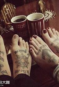 Modèle de tatouage d'ancre de pied
