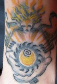 modello di tatuaggio di Buddha di colore