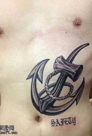 Man vant anchor modèl tatoo