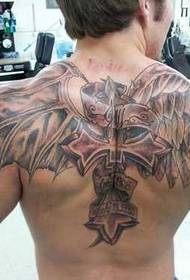 spate frumos model de tatuaje aripi cruce