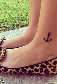 Leg anchor tattoo pattern