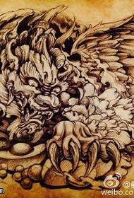 Modello tatuaggio tatuaggio classico totem drago stile cinese 159353-Modello tatuaggio tatuaggio totem classico drago stile cinese