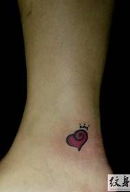 Ti seri modèl nan wouj kè modèl tatoo Daquan