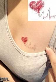 Modèl tato ECG tatoo