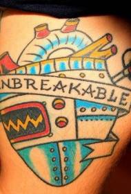 Unbreakable heart classic tattoo pattern