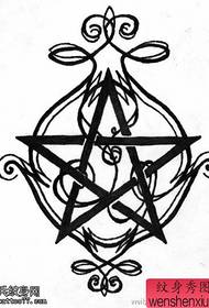 Ihe ngosi Tattoo, na-akwado ihe odide tattoo pentagram