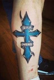 Heilig en plechtig klassiek kruis creatief literair tattoo-patroon